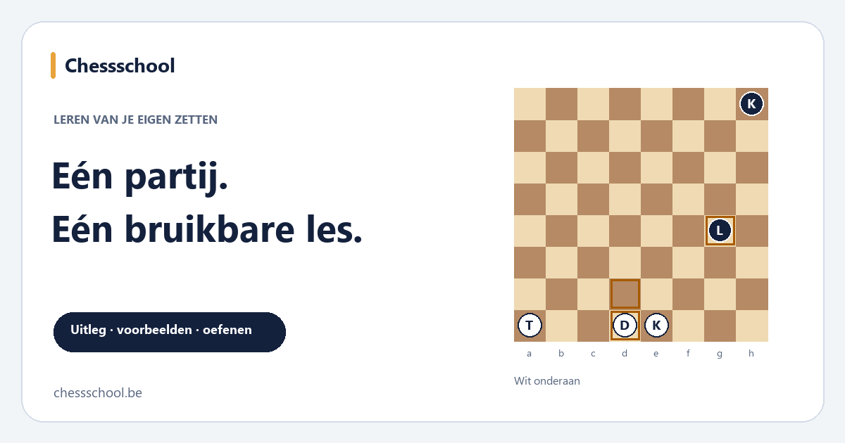 Je eigen partij analyseren: Eén partij. Eén bruikbare les.
